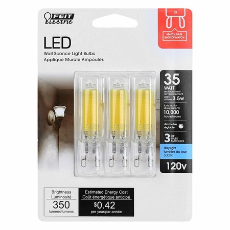 CLING Feit T4 G9 35 watts Equivalence LED Bulb Daylight, 3PK CL3310998